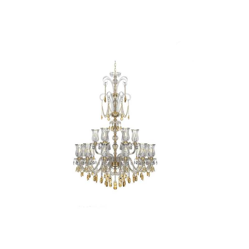 Designer Silber Goldene Lüster Kronleuchter Wohnzimmer Pendel Leuchter Designer Silber Goldene Lüster Kronleuchter Wohnzimmer Pendel Leuchter von JV Möbel
