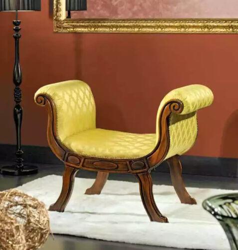 Designer Sitzbank Polster Textil Stoff Klassische Luxus Bank Möbel Neu von JV Möbel