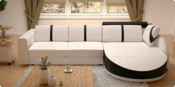 Designer Sofa Couch Ecksofa Leder Textil Polster Garnitur Wohnlandschaft von JV Möbel