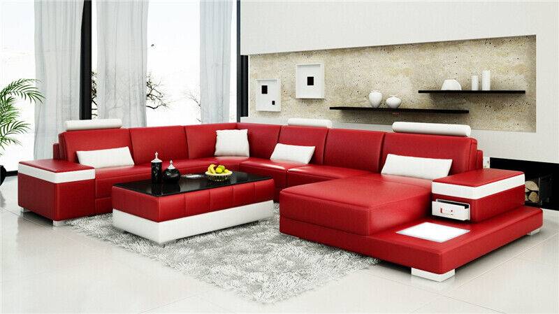 Designer Sofa Couch Ecksofa Luxus Polster Garnitur Wohnlandschaft U-Form Neu von JV Moebel