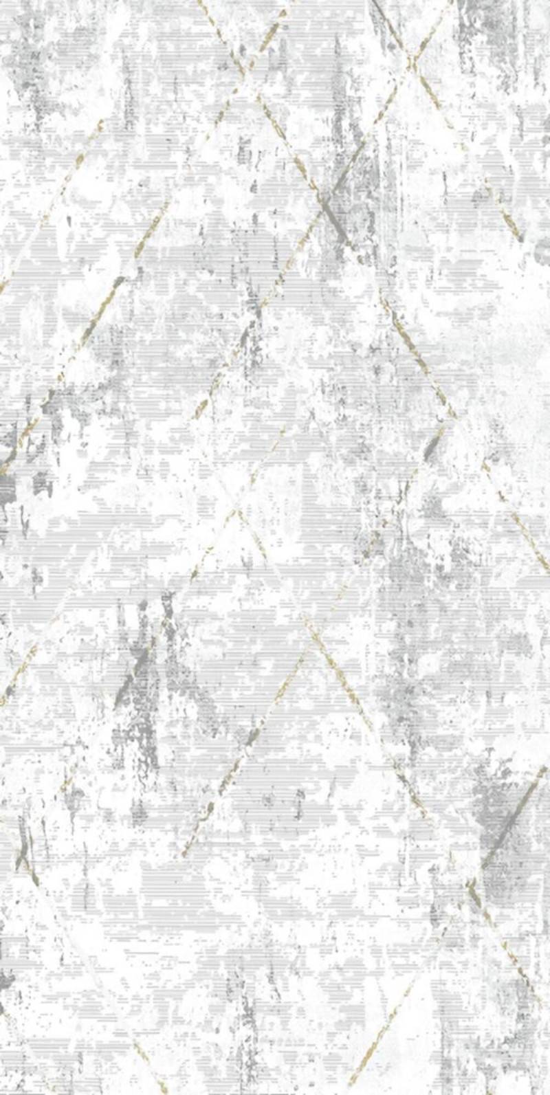 Designer Teppich Wohnzimmer Geometrisches Raute Melierte Muster Grau von JV Möbel