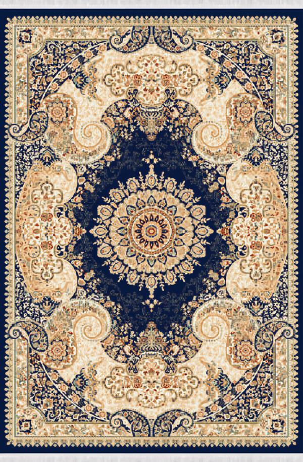 Designer Teppiche Flachgewebe Abstrakte Teppich Orientteppich 150x233 Blau von JV Möbel