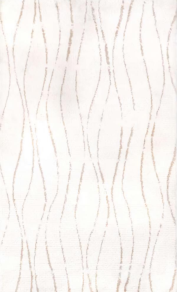 Designer Weiß Teppich Wohnzimmerteppich Kurzflor Beige Linien Design Designer Weiß Teppich Wohnzimmerteppich Kurzflor Beige Linien Design von JV Möbel