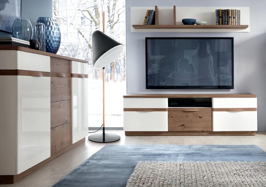 Designer Wohnzimmer TV-Lowboard Exclusive Komplett Wandregal Sideboard Designer Wohnzimmer TV-Lowboard Exclusive Komplett Wandregal Sideboard von JV Möbel