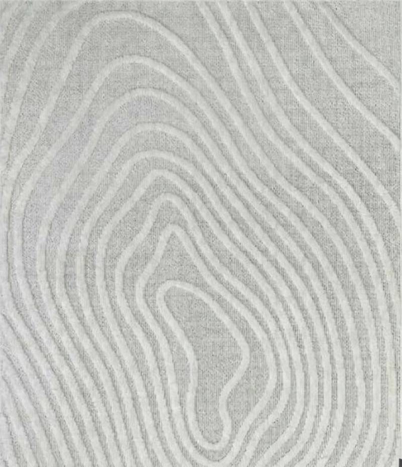 Designer Wohnzimmerteppich Teppich Linien Abstrakter Muster Grau Kurzflor von JV Möbel