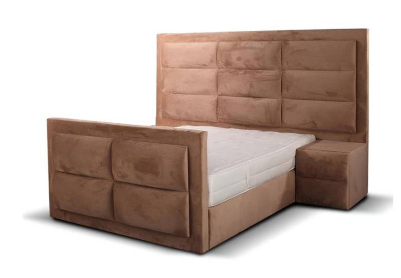 Doppelbett Bett Schlafzimmer 180сm Matratze Braun moderner Stil Hochwertig von JV Möbel