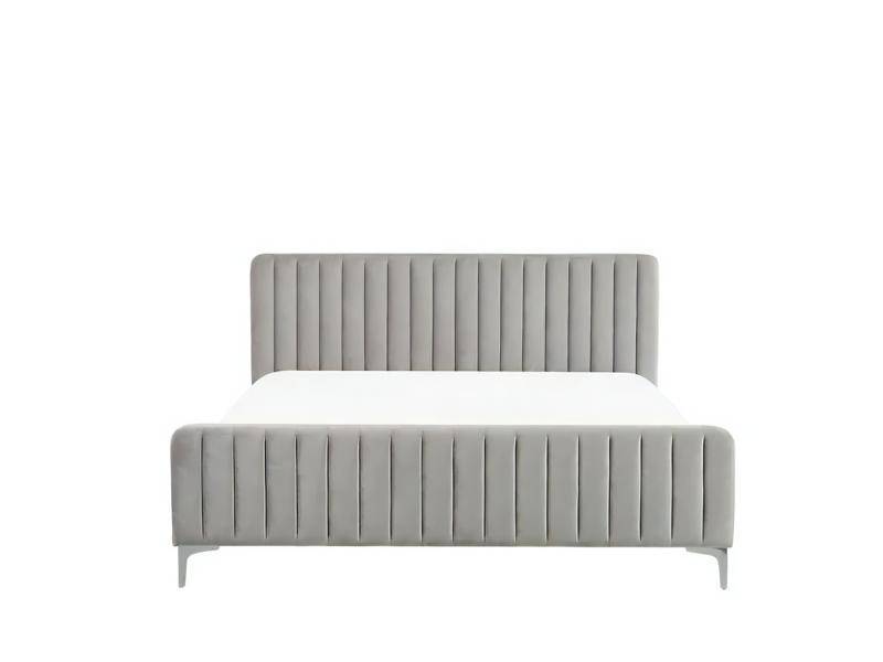 Doppelbett Bett Schlafzimmer 180сm Matratze Grau moderner Stil Hochwertig von JV Möbel