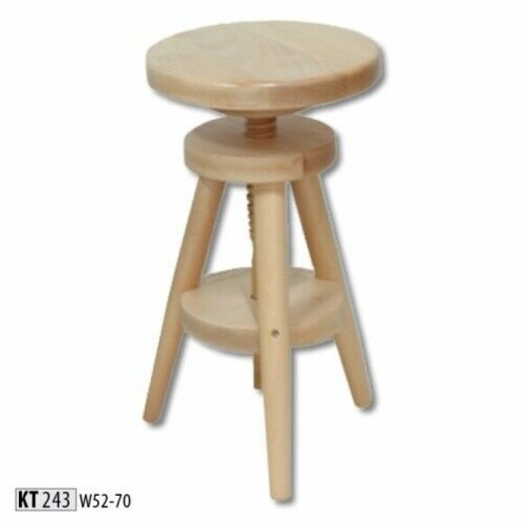 Drehhocker Barhocker Holz höhenverstellbar Sitzmöbel Schemel Arbeitshocker neu von JV Möbel
