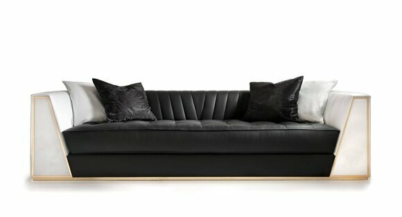 Dreisitzer Couch Polster Möbel Leder Sofa Couchen Möbel Wohnzimmer 3er von JV Moebel