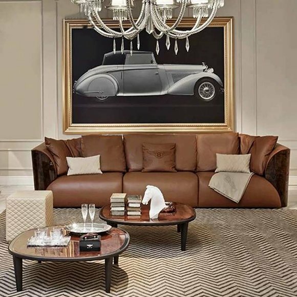 Dreisitzer Polster Design Sofa 3er Sitz Sofas Zimmer Möbel Moderne Leder von JV Möbel