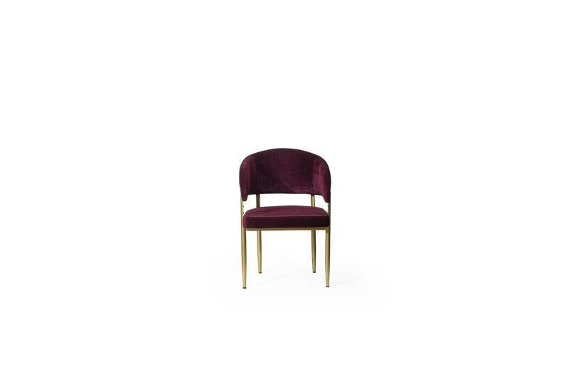 Dunkel-Lila Esszimmer Stuhl Designer Metallrahmen Esszimmer Holz Stühle von JV Möbel
