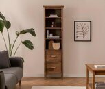 Dunkelbraune Wohnzimmer Vitrine Moderne Ausstellungsschrank Schauvitrine von JV Moebel