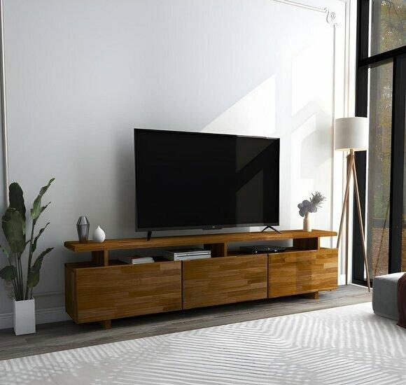 Dunkelbrauner TV-Ständer Wohnzimmer Sideboard Robustes Lowboard Möbel Dunkelbrauner TV-Ständer Wohnzimmer Sideboard Robustes Lowboard Möbel von JV Moebel