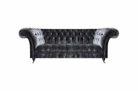Dunkelgraue Chesterfield Wohnzimmer Polstercouch Designer Sitzmöbel Dunkelgraue Chesterfield Wohnzimmer Polstercouch Designer Sitzmöbel von JV Moebel