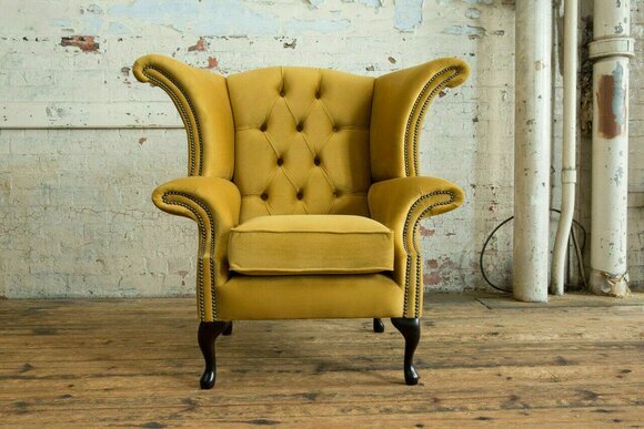 Echter Chesterfield Ohrensessel Sessel Couch Sofa Polster Sitz Lounge NEU von JV Möbel