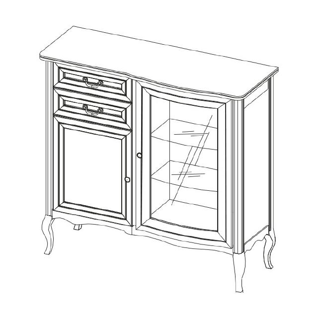 Echtholz Kommode Schrank Schränke Klassische Bar Vintage Rustikale Bar - PR - KB von JV Möbel