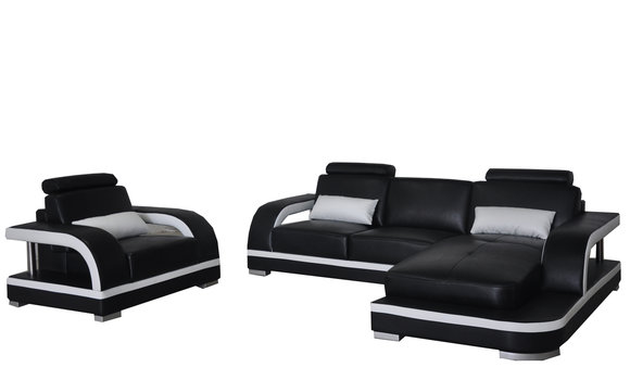 Eck Sofa Polster Couch Sitz Ecke Leder Garnitur Sessel L Form Wohnlandschaft Neu von JV Möbel