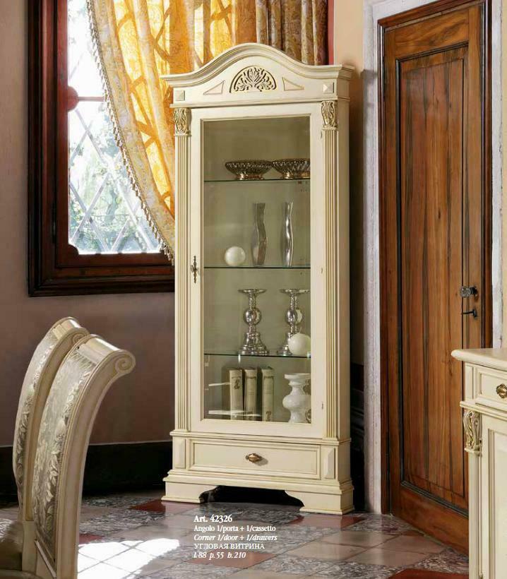 Eck Vitrine Glas Schrank Wohnzimmer Schaufenster 1tür Vitrinen Barock Eck Vitrine Glas Schrank Wohnzimmer Schaufenster 1tür Vitrinen Barock von JV Möbel