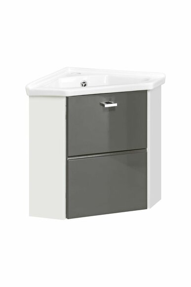 Eck Waschtisch Waschtisch mit Unterschrank 40 cm Ecke Becken von JV Möbel
