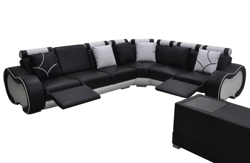 Ecke Leder Modern XXL Couch Wohnlandschaft Ledersofa Sofa L-Form C4030 von JV Möbel