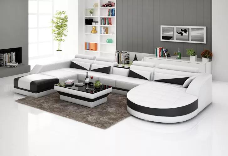 Eckgarnitur Sofa Polster Eckgruppe Wohnlandschaft Ledersofa Couchen sofas 2tlg. von JV Möbel