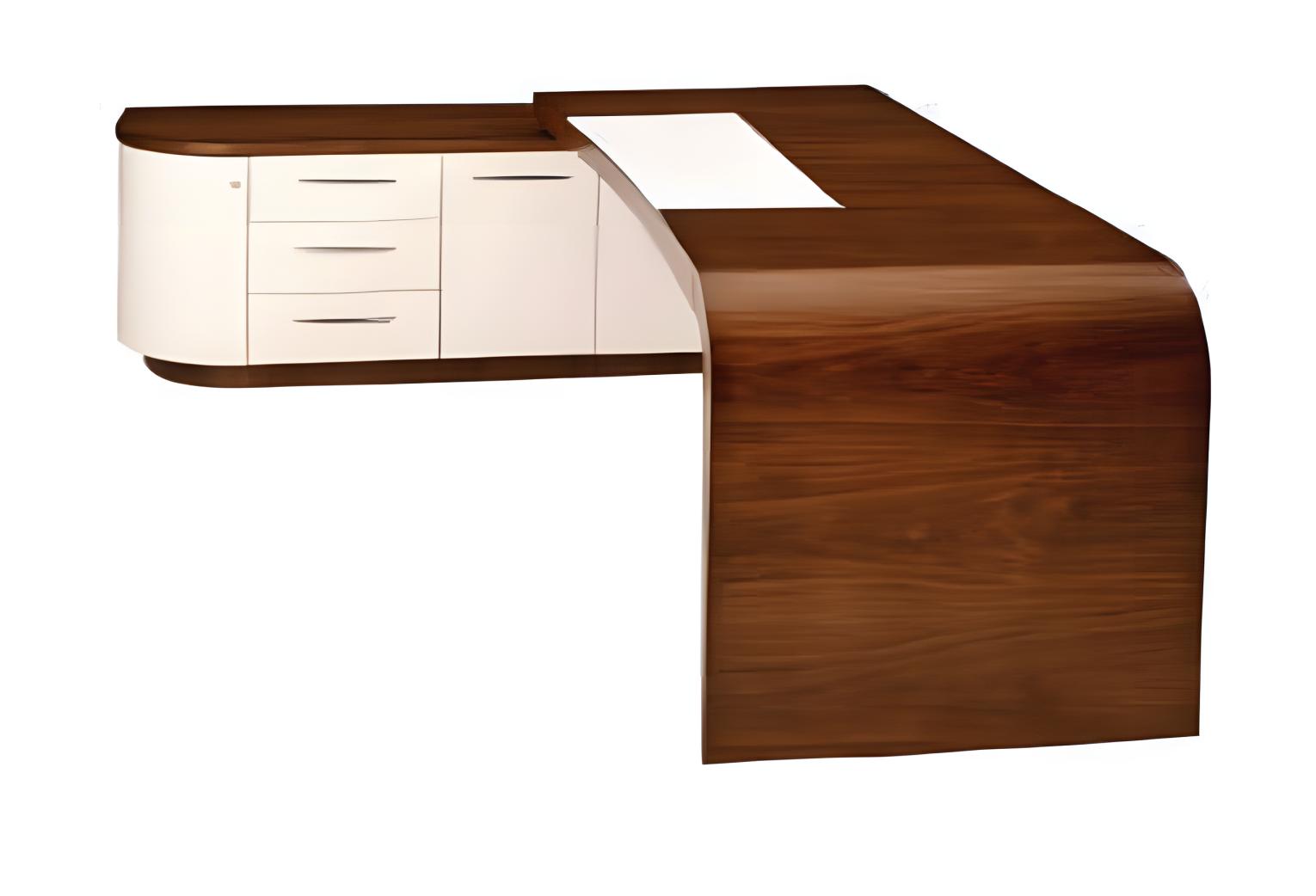 Eckschreibtisch Braun Home Office Tisch groß Chef Tische Schreibtisch Möbel von JV Möbel
