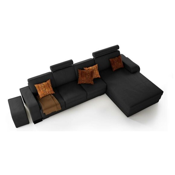 Ecksofa + USB,Polster Sofa Wohnlandschaft Sitz Eck Garnitur Leder Textil Franco von JV Möbel