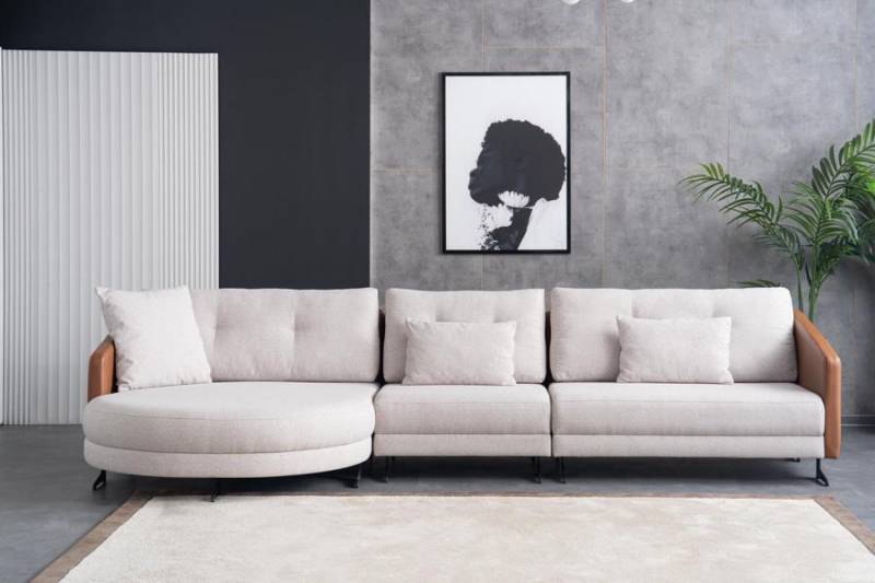 Ecksofa Couch Sofa L-Form Sofa Modular Kissen Modern Design Eckcouch von JV Möbel