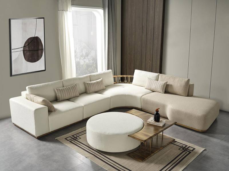 Ecksofa L Form Couchtisch Hocker Wohnlandschaft Wohnzimmer Polster 3tlg. Ecksofa L Form Couchtisch Hocker Wohnlandschaft Wohnzimmer Polster 3tlg. von JV Möbel