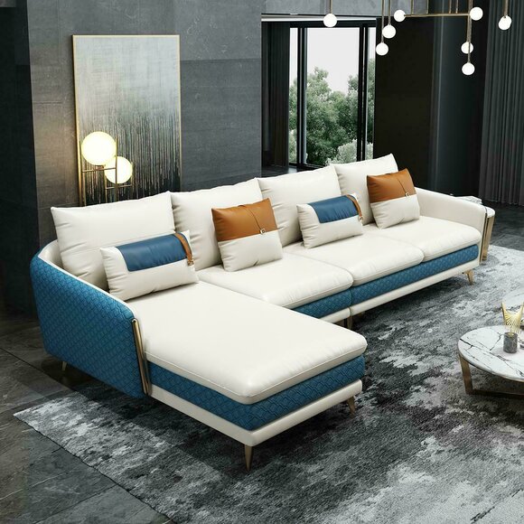 Ecksofa L-Form Modernes Sofa Ledersofa Ecksofa Polster Wohnlandschaft Ecksofa L-Form Modernes Sofa Ledersofa Ecksofa Polster Wohnlandschaft von JV Möbel