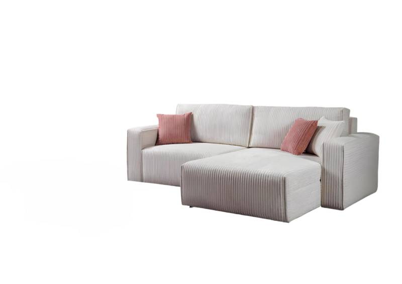 Ecksofa L Form Sofa Couch Design Couchen Polster Textil Modern Eckgarnitur von JV Möbel