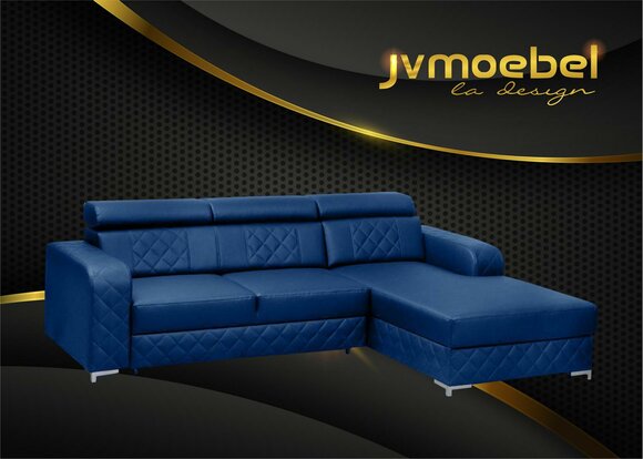 Ecksofa Lform Leder Moderne Möbel Design Wohnlandschaft Couch Samt Stoff Textil von JV Möbel