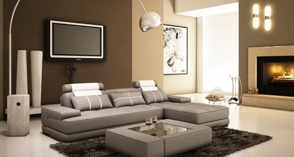 Ecksofa Polster Couch Sofa Wohnlandschaft Sitz Eck Garnitur Leder Textil Paris von JV Moebel