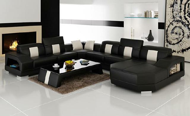Ecksofa Polster Designer Sofa Couch Modernde Sofas U Form Leder +USB Eckgarnitur Ecksofa Polster Designer Sofa Couch Modernde Sofas U Form Leder +USB Eckgarnitur von JV Möbel