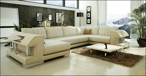 Ecksofa Sofa Couch Polster Designer Leder XXL U Form Ledersofa Ecksofa Sofa Couch Polster Designer Leder XXL U Form Ledersofa von JV Moebel