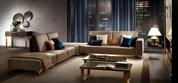 Ecksofa Sofa Couch Textilsofa Wohnlandschaft Luxus Moebel L Form Couchtisch 2tlg von JV Möbel