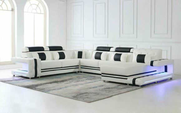 Ecksofa Sofa U Form Couch Polster Designer Leder Big Ledersofa Wohnlandschaft Ecksofa Sofa U Form Couch Polster Designer Leder Big Ledersofa Wohnlandschaft von JV Möbel