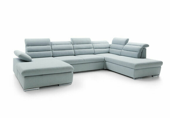 Ecksofa U-Form Couchgarnitur Schlaffunktion Wohnlandschaft Sofa Couch Polster von JV Möbel