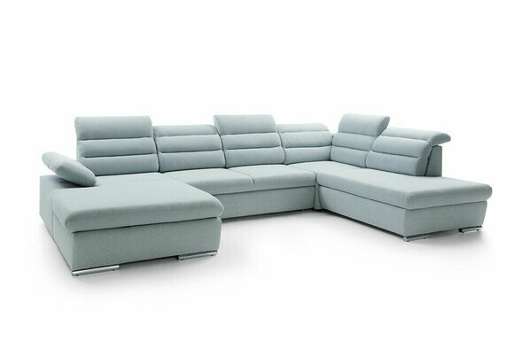 Ecksofa U-Form Couchgarnitur Schlaffunktion Wohnlandschaft Sofa Couch von JV Möbel