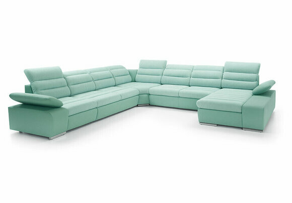 Ecksofa U-form Eckcouch Schlaffunktion Wohnlandschaft Sofa Couch Sofas Couchen von JV Möbel
