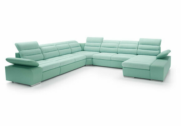Ecksofa U-form Eckcouch Schlaffunktion Wohnlandschaft Sofa Couch Sofas von JV Möbel