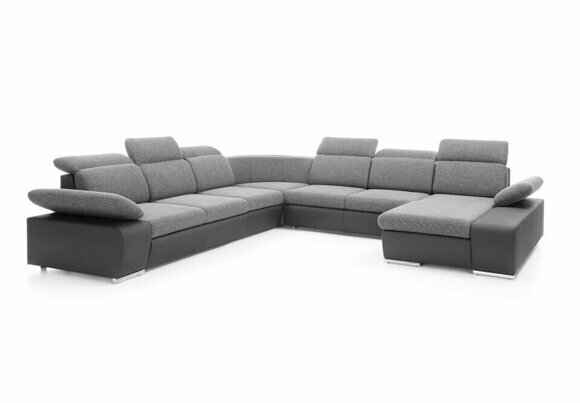 Ecksofa U-form Eckcouch mit Schlaffunktion Ecksofa Wohnlandschaft Sofa Couch Neu von JV Möbel