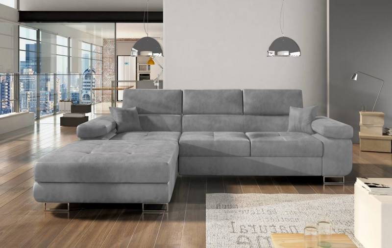 Ecksofa Wohnlandschaft Schlafsofa Sofa Bett Textil Stoff Polster Ecke Couch Neu Sofort von JV Möbel