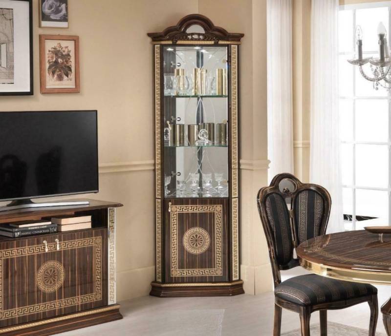 Eckvitrine Schrank Eckschrank Schränke Möbel Glasschrank Design Möbel von JV Möbel