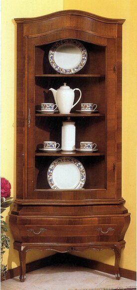 Eckvitrine Schrank Klassische Vitrinen Wohnzimmer Wohnzimmer Schränke Anrichte von JV Möbel