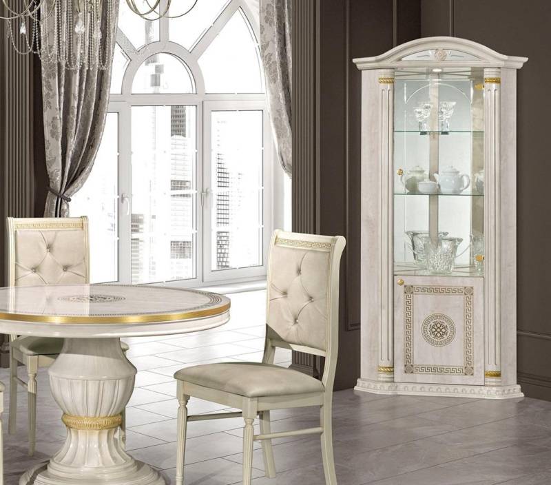 Eckvitrine Sideboard Luxus Glasschrank Holzdesign Sofort von JV Möbel