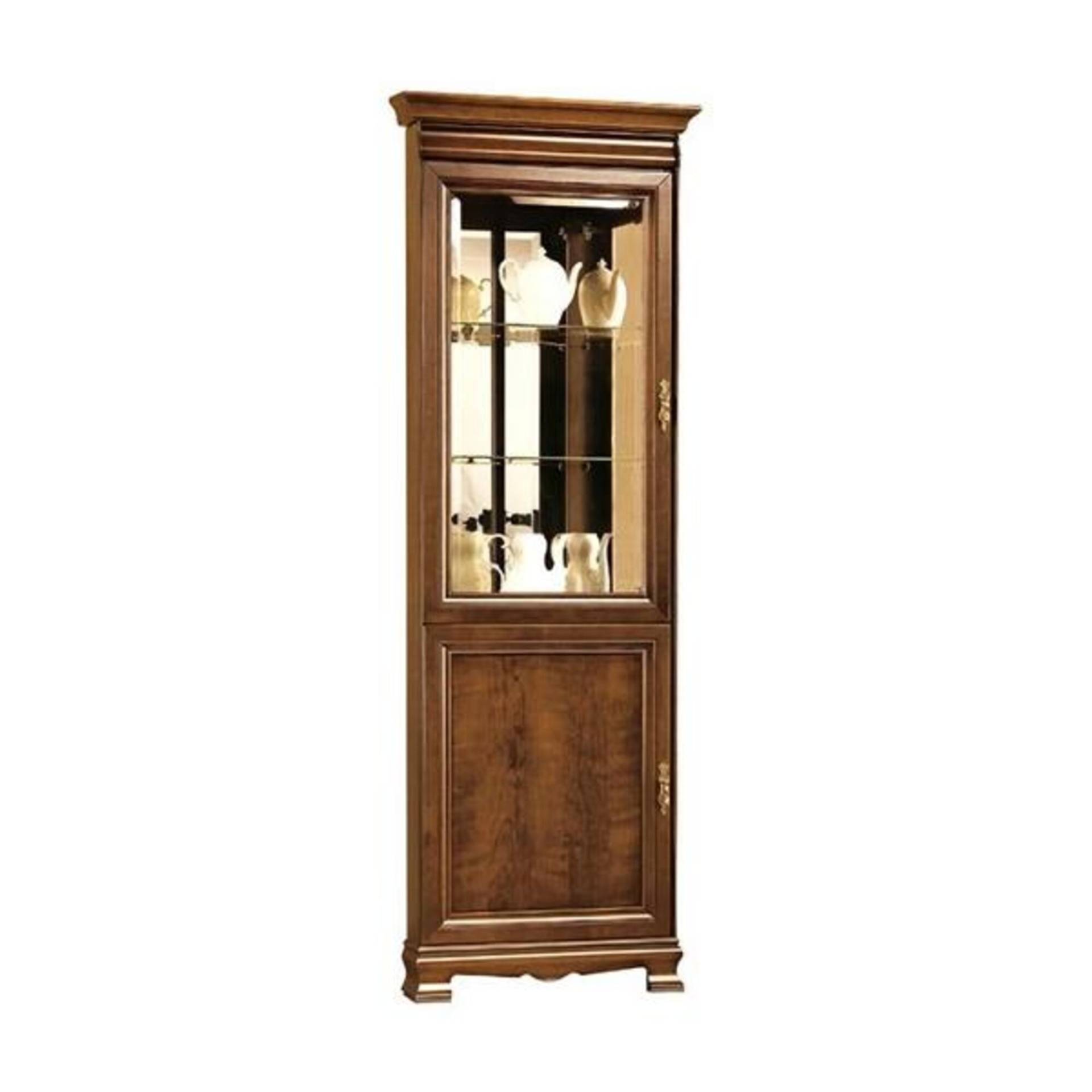 Eckvitrine Vitrinenschrank Glasvitrine Glasdisplay Vitrine Regalvitrine von JV Möbel