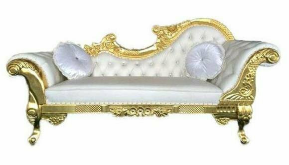 Edle Chesterfield Recamiere antik stil Chaiselongue Chaise Longue Sofa von JV Möbel