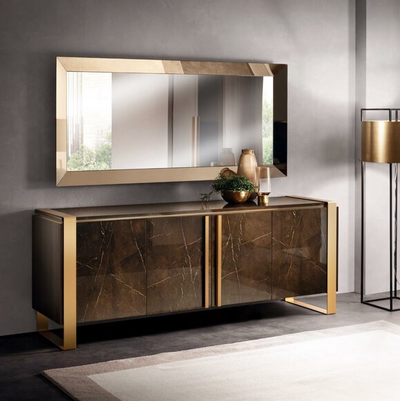 Edle Design Konsole Holz Sideboard Spiegel Anrichte Schrank 2tlg. Konsolentisch von JV Möbel