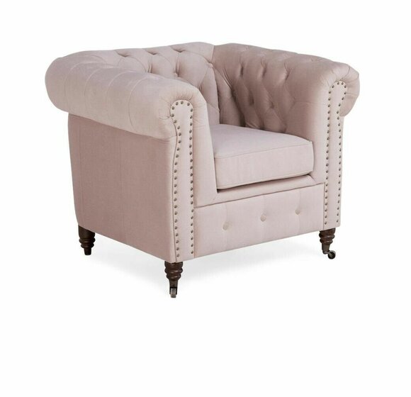 Edler Design Chesterfield Polster Sessel Fernseh Sitz Club Lounge Textil Leder von JV Möbel